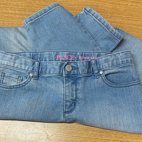 Children’s Place Girls 's Light Faded Blue Super Skinny Jeggings Size 16S - Picture 7 of 8